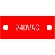 20938 - Cable tag. '240VAC'. (5pcs)